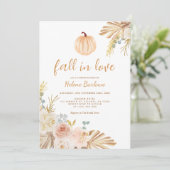 フラワーパンプキン 秋の恋 ボヘミアンブライダルシャワー 招待状 (スタンド正面)