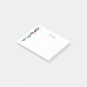 フラワーパーソナライズされたポストitメモ ポストイット (アングル)