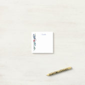 フラワーパーソナライズされたポストitメモ ポストイット (デスク上)