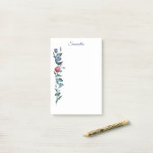 フラワーパーソナライズされたポストitメモ ポストイット (デスク上)