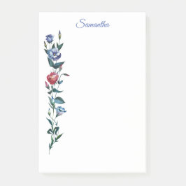 フラワーパーソナライズされたポストitメモ ポストイット