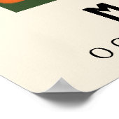 フラワーパーソナライズされたマーケット誕生フラワーアートプリント ポスター (角)