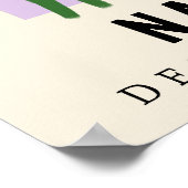 フラワーパーソナライズされたマーケット誕生フラワーアートプリント ポスター (角)