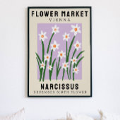 フラワーパーソナライズされたマーケット誕生フラワーアートプリント ポスター