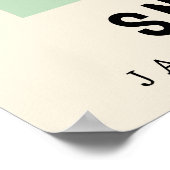 フラワーパーソナライズされたマーケット誕生フラワーアートプリント ポスター (角)