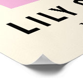 フラワーパーソナライズされたマーケット誕生フラワーアートプリント ポスター (角)