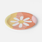 フラワーパーティー60のヒッピー誕生日パーティープレート ペーパープレート (アングル)