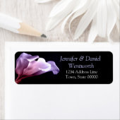 フラワーパープルカラリリークラシックフローラスタイリッシュ ラベル (インサイチュ)