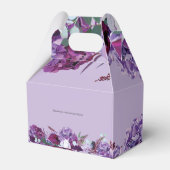 フラワーパープルグリーン植物学の花嫁のシャワー フェイバーボックス (裏面サイド)