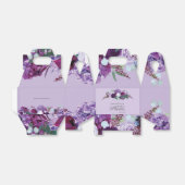 フラワーパープルグリーン植物学ブライダルシャワー フェイバーボックス (折り畳みなし)