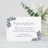 フラワーパープル水彩花 受付カード エンクロージャーカード (スタンド正面)