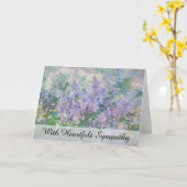 *~*フラワーパープル絵を描のTV2悔やみや弔慰ラブライト カード (黄色い花)