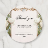 フラワーパールとプロセッコのブライダルシャワーフェイバータグ フェイバータグ (正面)