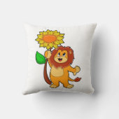 フラワーヒマワリのライオン クッション (裏面)