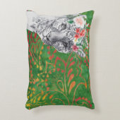 フラワーヒョウろうけつ染め アクセントクッション (正面(垂直))