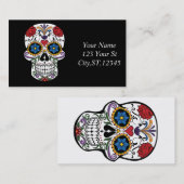 フラワーヒ飾ューマンスカルアートサンダーコーブ 名刺 (正面/裏面)