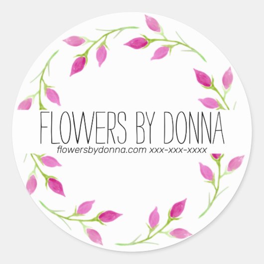 フラワービジネスのシール ラウンドシール (正面)