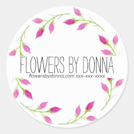フラワービジネスのシール ラウンドシール