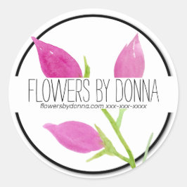 フラワービジネスのシール ラウンドシール