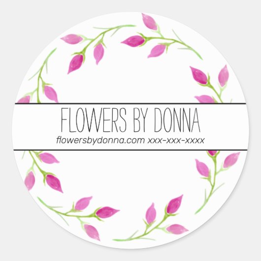 フラワービジネスのシール ラウンドシール (正面)