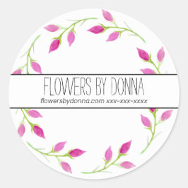 フラワービジネスのシール ラウンドシール