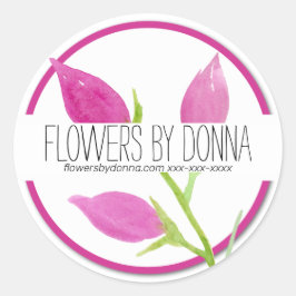 フラワービジネスのシール ラウンドシール