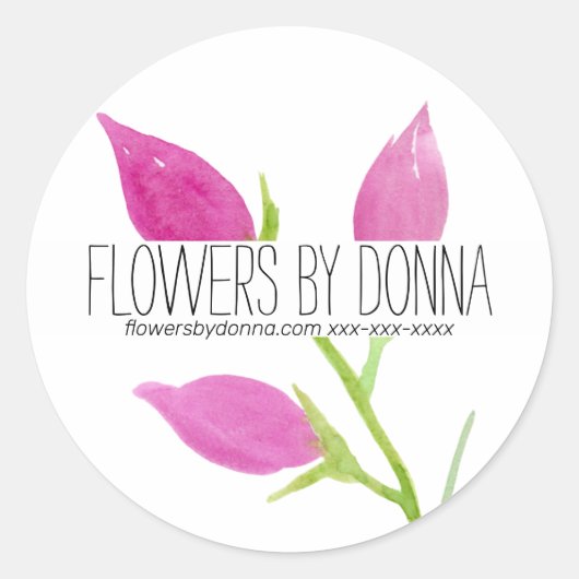 フラワービジネスのシール ラウンドシール (正面)