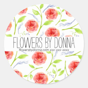 フラワービジネスのシール ラウンドシール