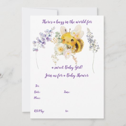 フラワービー招待状 招待状 (正面)