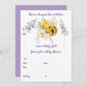 フラワービー招待状 招待状 (正面/裏面)