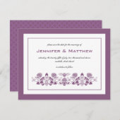 フラワービー セーブ・ザ・デート発表 招待状 (正面/裏面)