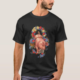 フラワーピッグチャーム Tシャツ