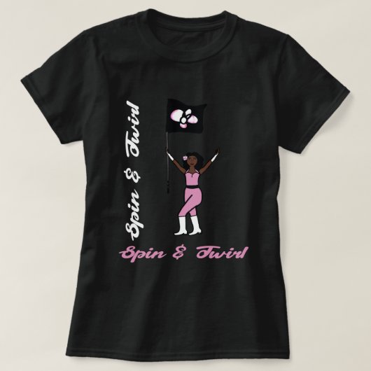 フラワーピンクのフラグTシャツ Tシャツ (デザイン正面)