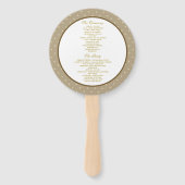 フラワーピンクゴールドの結婚式プログラム ハンドファン (裏面)