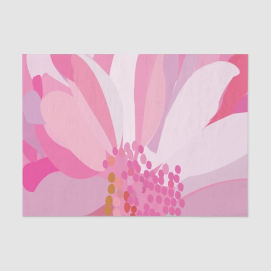 フラワーピンクデイジー花 薄葉紙 (正面)