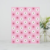 フラワーピンクホワイトベビースクラップブック紙 (スタンド正面)