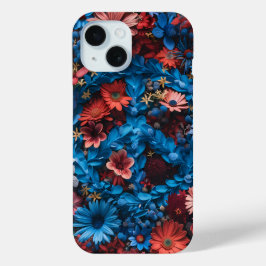フラワーピースサインホンケース iPhone 15ケース