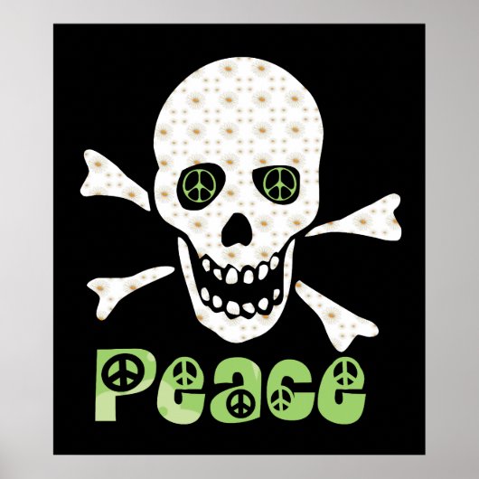 フラワーピーススカル ポスター (正面)