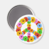 フラワーピース記号マグネット マグネット (正面/裏面)