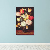 フラワーピース キャンバスプリント (インサイチュ (ウッドフロア))