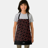 フラワーピーチブラックパタミニマルーン エプロン (インサイチュ)