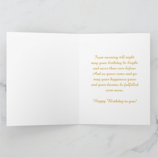 フラワーファインアートアルフォンスミュシャ誕生日 カード (内部)