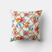 フラワーファッションファブリックデザインフラワー,油,絵画's, クッション (裏面)