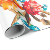 フラワーファッションファブリックデザインフラワー,油,絵画's, ラッピングペーパー (ロールコーナー)