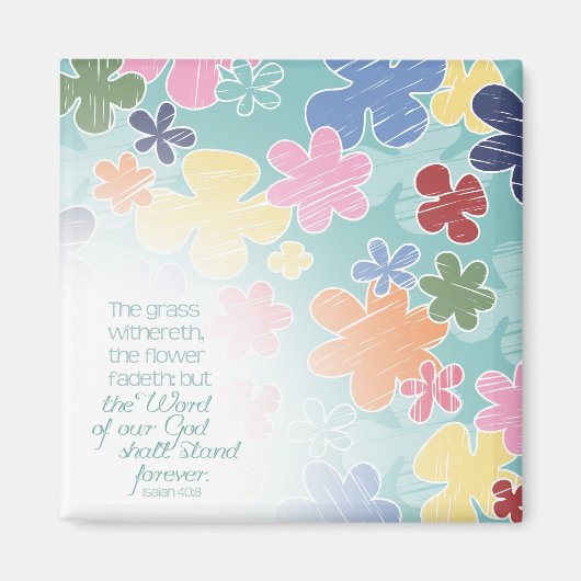 フラワーファデスススクエアマグネット マグネット (正面)