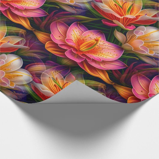 フラワーファンタジケユニークー ラッピングペーパー (角)