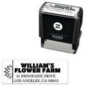 フラワーファームビジネスユニークかわいい差出人住所 セルフインキングスタンプ (インサイチュ)
