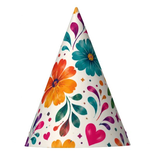 フラワーフィエスタ スペイン 誕生日 パーティーハット (正面)