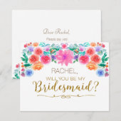 フラワーフィエスタ 花嫁の仲間になってくれる？ カード (正面/裏面)