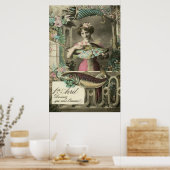 フラワーフィッシュコルヌコピアソワソンダブリル ポスター (キッチン)